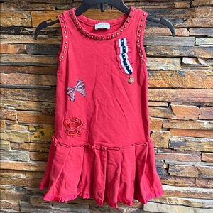 MonnaLisa Red Top with Stud Accents